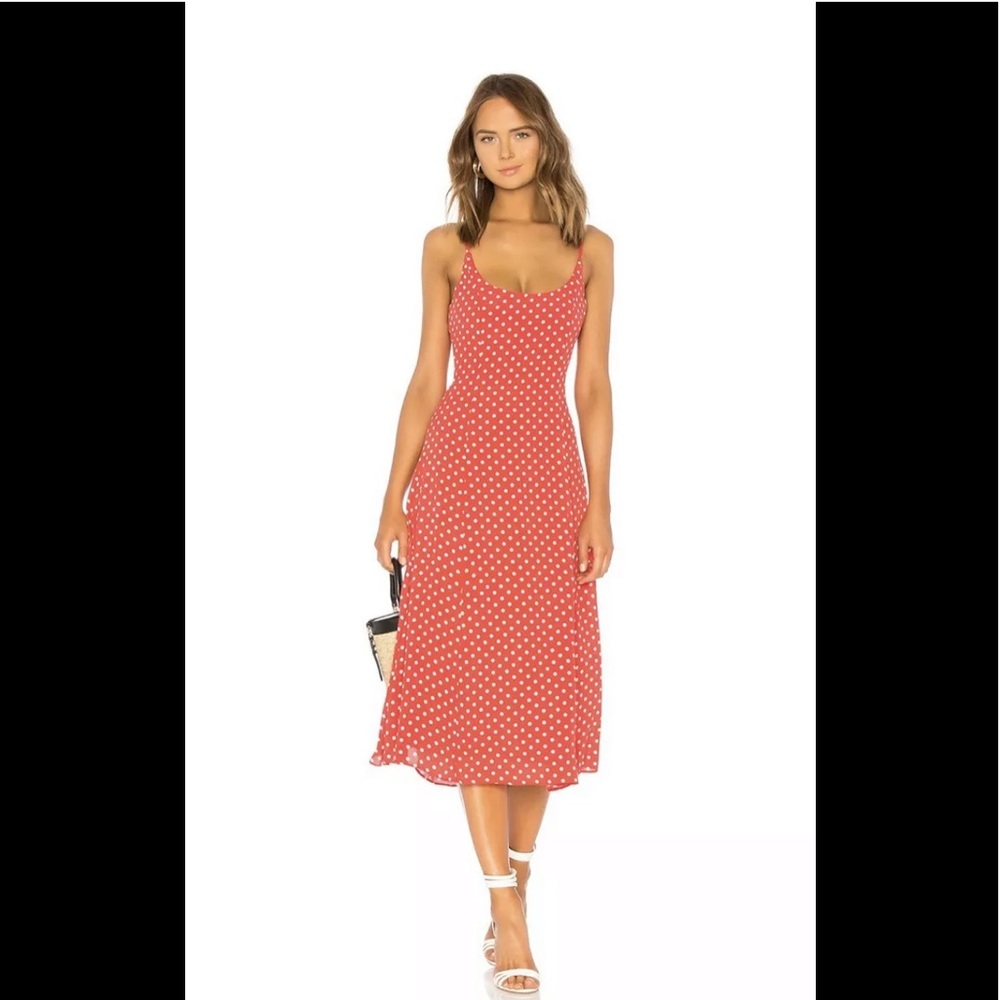 COPY - Privacy Please Mayland Midi Dress in Rust Dot S